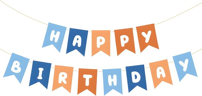 ZHENGYE Happy Birthday Banner Sign Party Decoration for Kids Girls Birthday Party Decorations Supplies