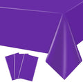 MRJ Purple Tablecloth 3 Pack Plastic Table Cloth 54 x 108 Inch Disposable Decorative Party Holiday Birthday Tablecloths for Rectangle Tables