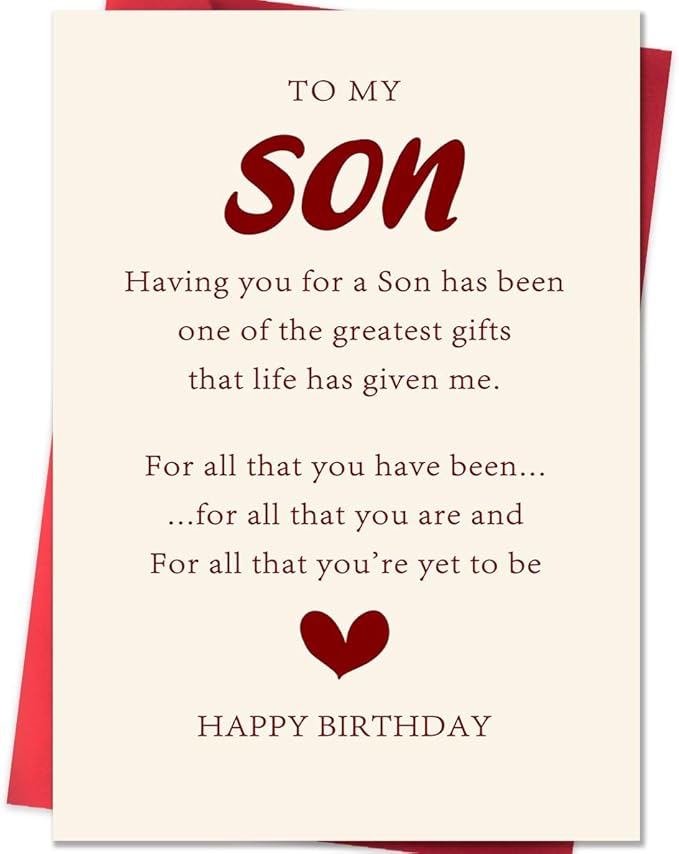 Birthday Card for Son, Funny Son Birthday Card, Gifts for Sons Adult Gift Ideas, Birthday Cards from Mom Dad