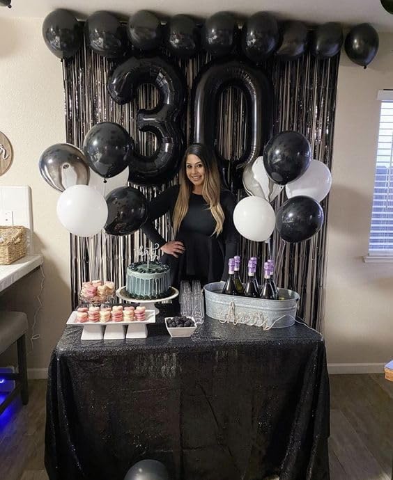 13 Balloon Number, Black Number 13th 31th Birthday Balloons 40 Inch, 13 or 31 Years Old Black Birthday Decorations for Boys Girls, 13th Anniversary Decorations