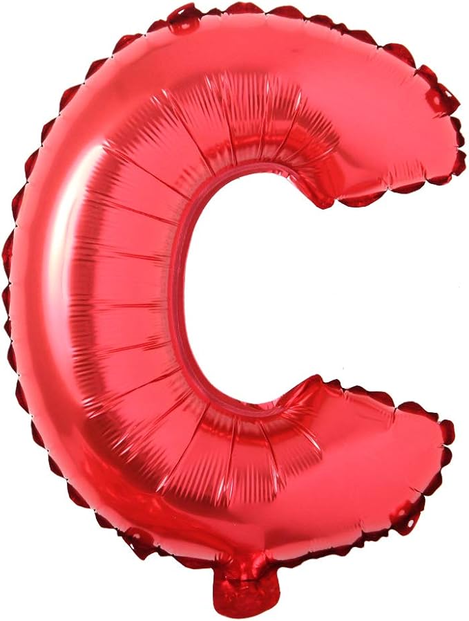 40 inch Red big size Number Letter alphabet Foil Helium Float Balloons Birthday Wedding Party Celebration decoration Air ball (40 INCH Red C)