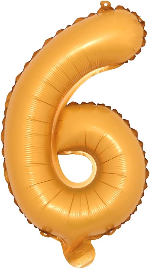 16" inch Single Orange Alphabet Letter Number Balloons Aluminum Hanging Foil Film Balloon Wedding Birthday Party Decoration Banner Air Mylar Balloons (16 Inch Orange 6)