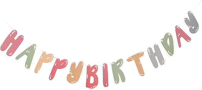 MEETINGU Happy Birthday Banner, Party Decorations Colourful Sign Supplies for Boys, Girls, Adults