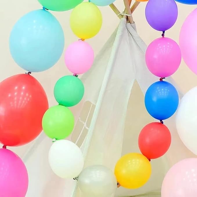 Link Balloons Pink 6 Inch Latex Quick Linkale Balloon 160 Pcs for Birthday, Halloween, Christmas, Party Festival Decorations
