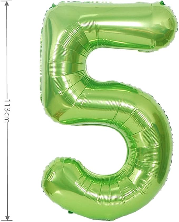 40 Inch Large Foil Helium Number Balloon Birthday Wedding Party 0-9 (Green, 5)