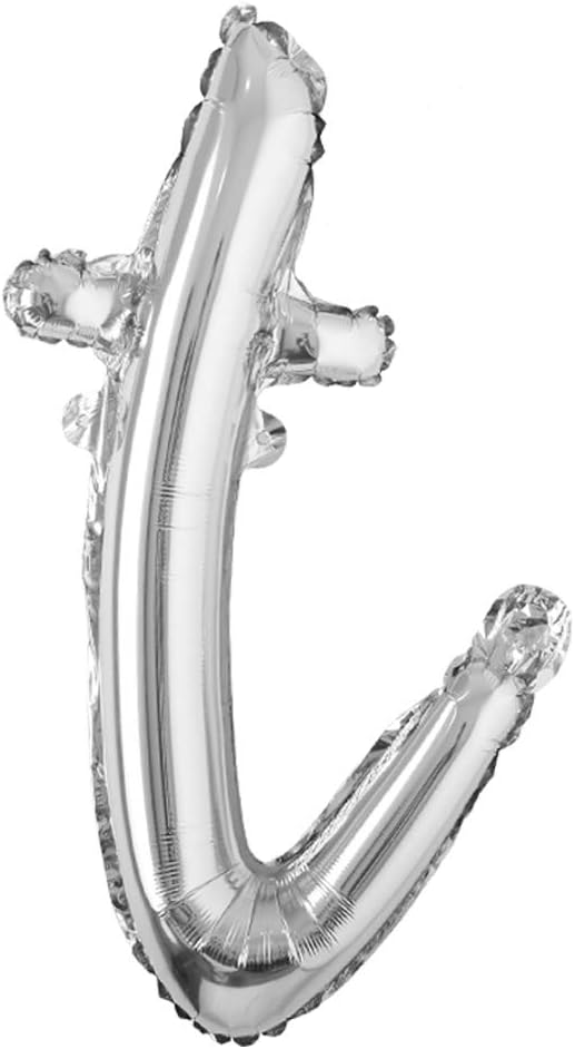 18 inch silver lowercase Happy Birthday Balloon Letter Ballon Wedding Balloon Birthday Party Decorations Kid Adult Name Baloon (18 inch Silver t)