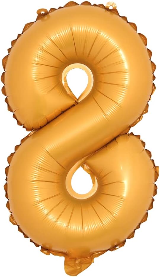 16" inch Single Orange Alphabet Letter Number Balloons Aluminum Hanging Foil Film Balloon Wedding Birthday Party Decoration Banner Air Mylar Balloons (16 Inch Orange 8)