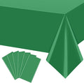 6Pcs Green Tablecloths for Rectangle Tables,Disposable Plastic Table Cloth,Waterproof Green Table Cover for Graduation Birthdays Weddings Anniversary Party Decorations,54 x 108 Inch