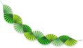 Green Paper Fan Garland - Paper Fan Garland Party Decorations - Perfect for Birthday Parties, Holiday Decorations, Family Gatherings, Weddings and More (Green)