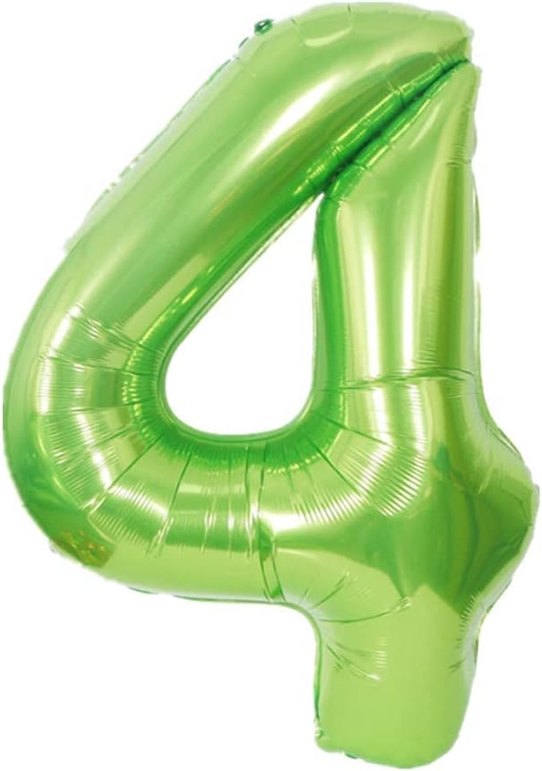 40 Inch Large Foil Helium Number Balloon Birthday Wedding Party 0-9 (Green, 4)