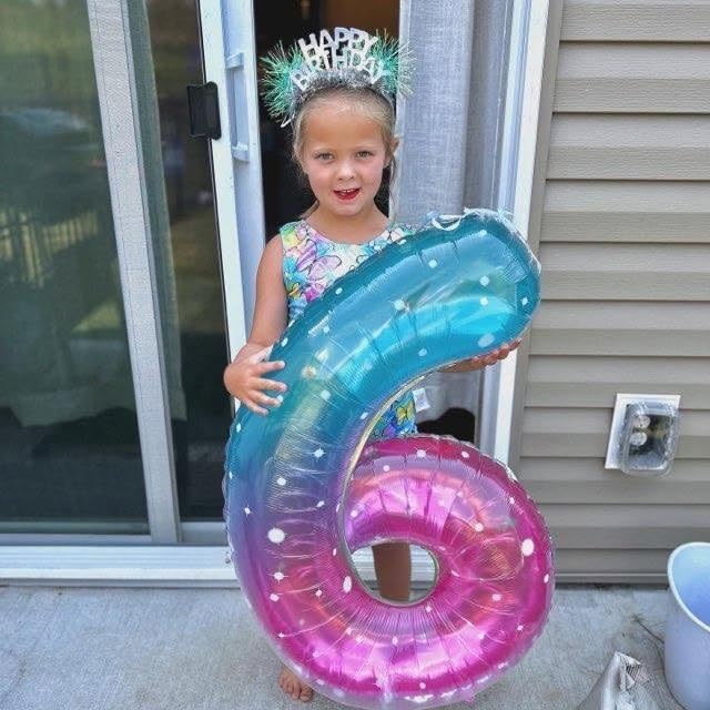Starry Sky Number 1 Balloon for First Birthday 40 Inch, 1st One Number Balloons Birthday Decorations for Girl Boy Toddler Baby