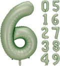 Number 6 Balloon, Large number balloons 40 inch, 6th Birthday Party Decorations 6 Year Old Birthday Sign Decor, Sage Green