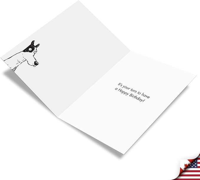 NobleWorks - 1 Big Funny Birthday Card Cartoon (8.5 x 11 Inch) - Jumbo Dog Comic Humor, Group Greeting Card with Envelope - Dogopoly J3986BDG
