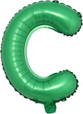 16 inch Green Alphabet Letter and Number Balloons Set Package, Aluminum Hanging Foil Film Banner Mylar Balloon for Birthday Party Decoration Custom Word (A-Z, 0-9) (16 inch Green C)