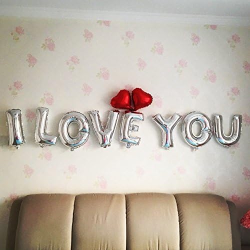 Glanzzeit 16 Inch Silver Foil Balloons Letters A to Z Numbers 0 to 9 for Prom Wedding Birthday Party Decor (Letter Y)