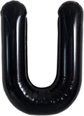 TONIFUL 40 Inch Large Black U Letter Balloons, Jumbo Helium Foil Mylar Balloons for 2026 New Year Eve Graduation Wedding Baby Shower Birthday Party Anniversary Supplies Decorations