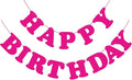 Pink Happy Birthday Banner Sign Birthday Backdrop Party Supplies for Kids Boys Girls Birthday Party Decorations