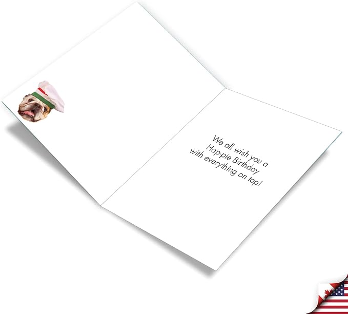 NobleWorks Extra Large Hysterical Birthday Greeting Card From Us 8.5 x 11 Inch with Envelope (1 Pack) Oversize Jumbo Bday Pizza Dog J3208BDG-US