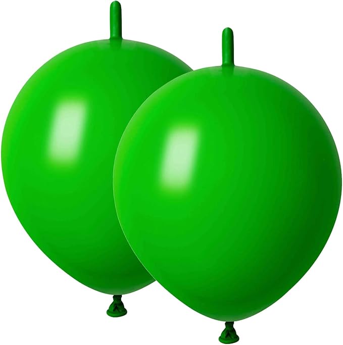 Link Balloons Green 12 Inch Latex Quick Linkale Balloon 160 Pcs for Birthday, Halloween, Christmas, Party Festival Decorations