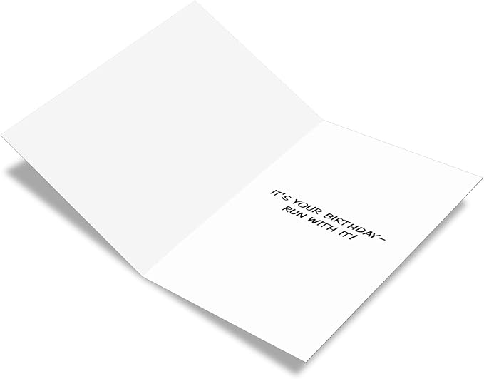 NobleWorks Funny Birthday Paper Card with 5 x 7 Inch Envelope (1 Card) Bday Cat Leash 5027
