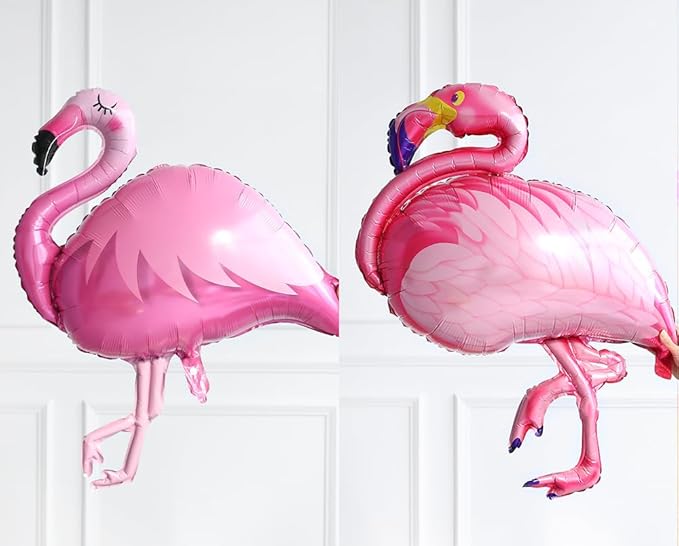 Tropical Flamingo Balloons Arch Garland Kit, 159Pcs Hot Pink Yellow Orange Latex Balloons with Flamingo Foil Balloon for Hawaiian Luau Summer Beach Birthday Party Supplies