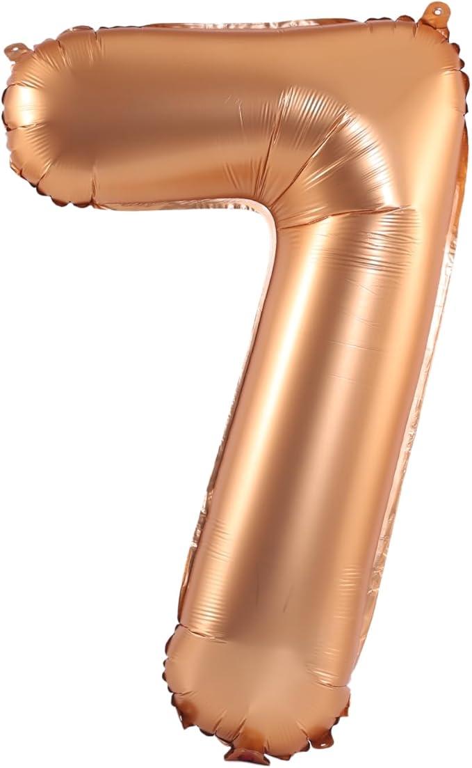 YPSelected 32 Inch Large Foil Helium Number Balloon Birthday Wedding Party 0-9 (Orange, 7)