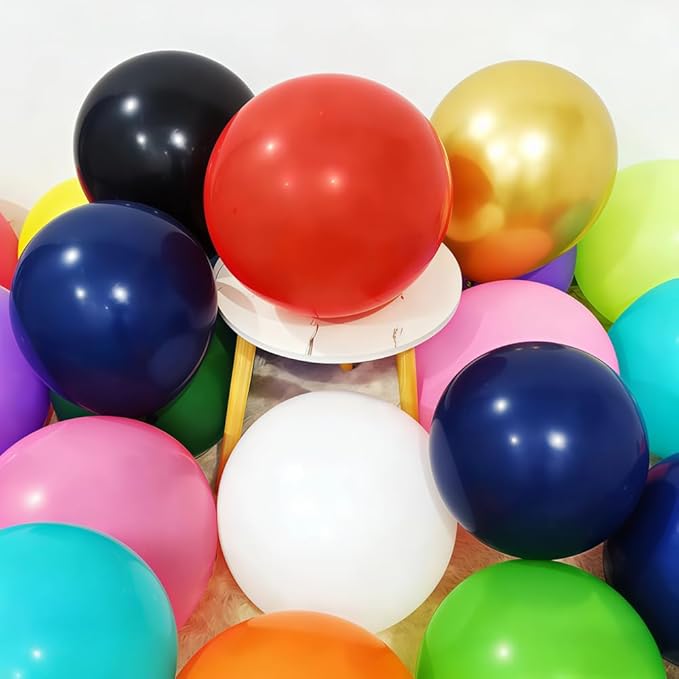 95 Pcs Rainbow Balloons 18 Inch Assorted Colors Latex Multicolor Bulk Balloon 16 Kinds Colorful Large Balloons for Birthday Wedding Baby Shower Anniversaries Store Party Decorations
