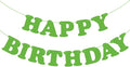 Green Happy Birthday Banner Birthday Party Decorations Sign Birthday Backdrop Party Supplies Happy Birthday Bunting Banner for Kids Adults