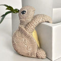 Tortoise Figure Plant Pot Hanger, Turtle Flower Pot Hugger, Resin Tortoise Statue, Funny Pot Huggers for Planters, Cute Climbing Tortoise Flower Pot Hugger, Garden Fence Balcony Patio Yard (GRAY)