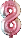 16 inch gradient rainbow number balloons unicorn party foil balloon baby shower 1 birthday party decorations kids numbers Air ball (16 Inch Rainbow 8)