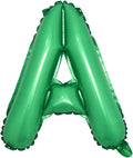 16 inch Green Alphabet Letter and Number Balloons Set Package, Aluminum Hanging Foil Film Banner Mylar Balloon for Birthday Party Decoration Custom Word (A-Z, 0-9) (16 inch Green A)
