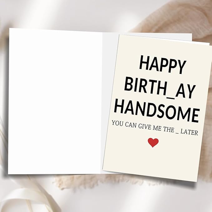 Funny Birthday Gifts for Men Him, Boyfriend Gifts for Bday, Birthday Decorations for Men, Husband Birthday Card