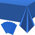 6Pcs Navy Blue Tablecloths,Disposable Plastic Tablecloth,Waterproof Dark Blue Rectangle Table Cover for Graduation Birthdays Weddings Anniversary Party Decorations,54 x 108 Inch