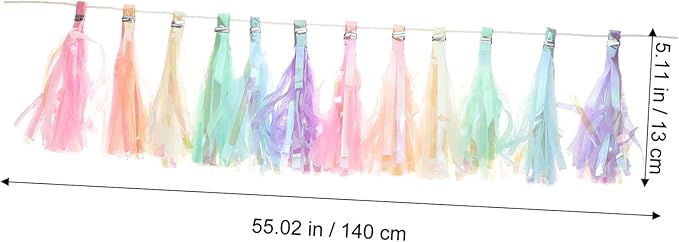 2Pcs Hanging Tassel Garland Banners for Christmas Showers Birthdays and Eye Catching Backdrop for Walls Tables and Windows