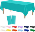 Kopokita 2PCS Teal Plastic Tablecloths 54 x 108 Inch, Disposable Table Cloths Rectangle Party Table Covers