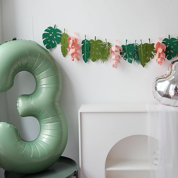 Green Number 3 Balloon 40 Inch Olive Green Foil Balloon Sage Green 3 Balloons Mylar Helium Balloon for Birthday Party Decorations Girls Boys Baby Shower Wedding Anniversary Decoration (Number 3)