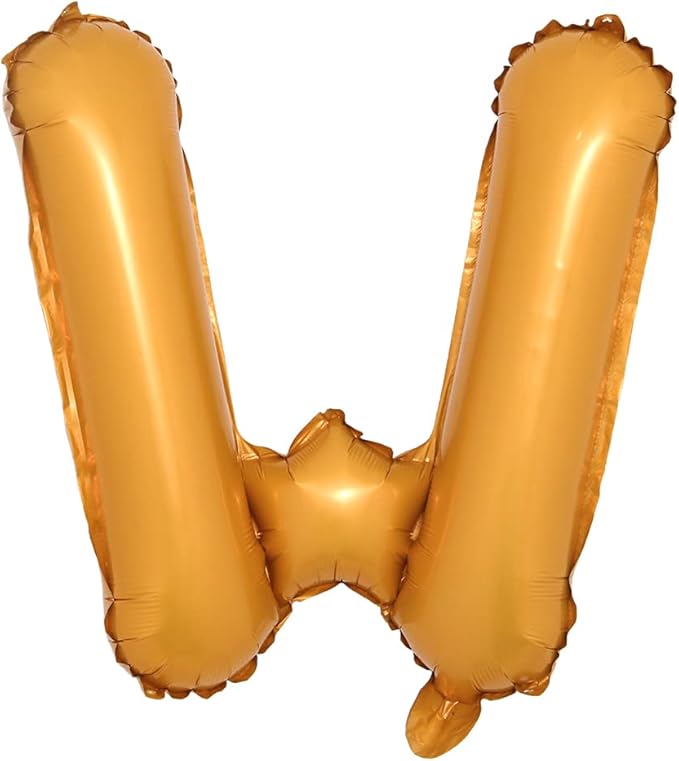 16" inch Single Orange Alphabet Letter Number Balloons Aluminum Hanging Foil Film Balloon Wedding Birthday Party Decoration Banner Air Mylar Balloons (16 Inch Orange W)