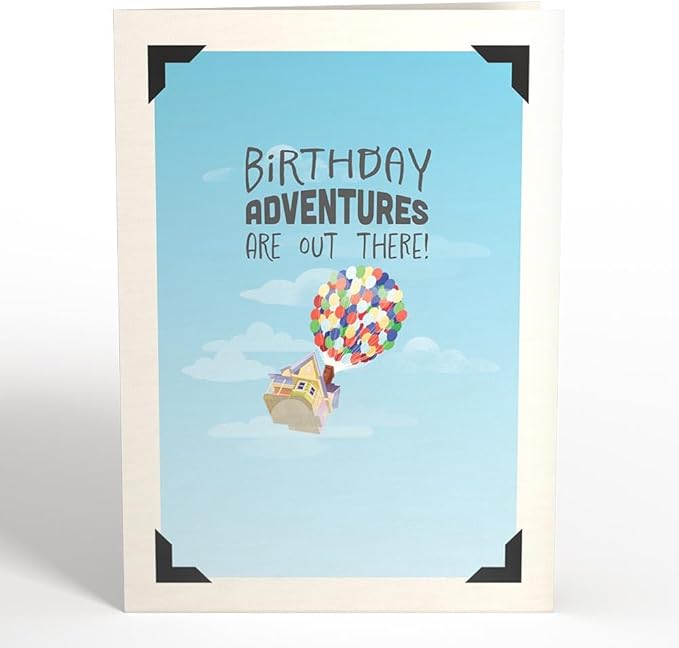 Lovepop Magical Disney & Pixar Up 3D Pop-Up Birthday Card - for Him, Her, Kids, Boys, Girls, Men, Women - 5" x 7" - Envelope Included