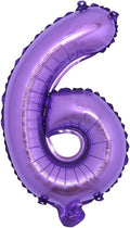 16 inch Purple Alphabet Letter and Number Balloons Set Package, Aluminum Hanging Foil Film Banner Mylar Balloon for Birthday Party Decoration Custom Word (A-Z, 0-9) (16 Inch Purple 6)