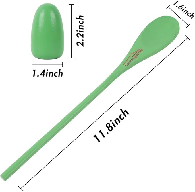 LovesTown 12 PCS Egg Spoon Race Game Sets, Wooden Balance Relay Games for Kids Carnival Birthday Party Outdoor Games (Pack of 2)