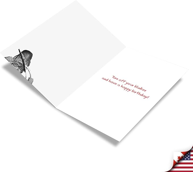 NobleWorks - 1 Hilarious Happy Birthday Card - Funny Old Lady Grandma Humor, Celebrate Birthdays - Scary Driver C3634BDG