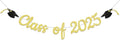 Class of 2025 Banner - 2025 Graduation Party Decorations, We are So Proud of You Banner, Congrats Grad Party Supply (Gold)