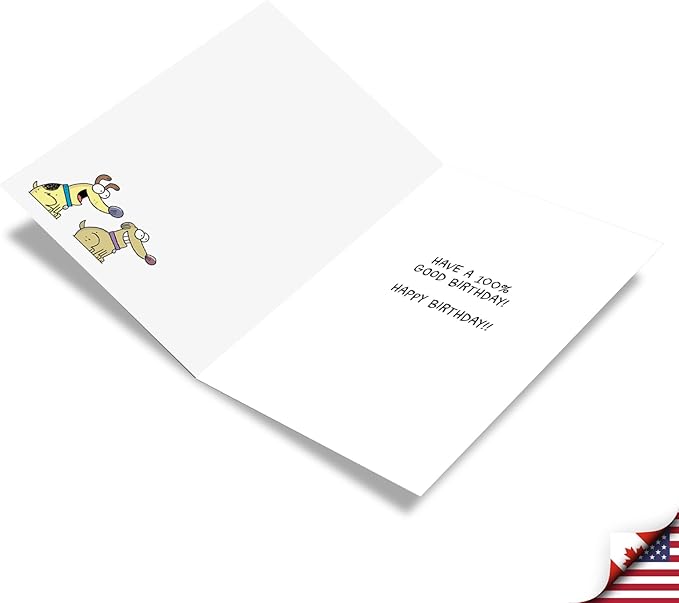 NobleWorks - Funny Birthday Greeting Card with 5 x 7 Inch Envelope (1 Card) Animal Lovers Puppy Bday Dog DNA Test C7909BDG