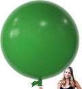 KALOR 36 Inch Giant Dark Green Balloons, 6 Pack Large Round Green Latex Balloons for Anniversary, Birthday, Christmas, Wedding, Baby Shower Party Decorations