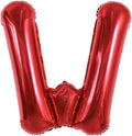 TONIFUL 40 Inch Large Bright Red Letter Balloons A-Z, Giant Jumbo Helium Foil Mylar Big Letter W Balloons for Birthday Party Anniversary Wedding Decorations