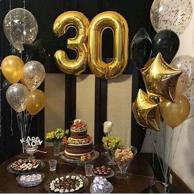Gold Number 2 Balloon 40 Inch, 2nd Birthday Decoration for Toddlers Girls Boys, Sparkling 2 Number Balloon Party Decor