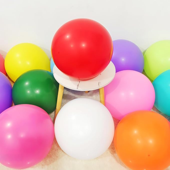 58 Pack Rainbow Balloons 18 Inch Assorted Colors Latex Multicolor Balloon 12 Kinds Colorful Large Balloons for Birthday Wedding Baby Shower Anniversaries Store Party Decorations