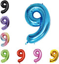 40 Inch Large Foil Helium Number Balloon Birthday Wedding Party 0-9 (Blue, 9)