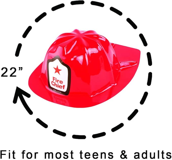 Super Z Outlet 12 Pack Firefighter Children's Helmet Party Supplies for Kid's Costume Accessory