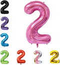 40 Inch Large Foil Helium Number Balloon Birthday Wedding Party 0-9 (Pink, 2)
